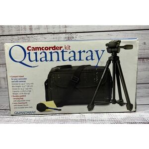 Quantaray Camcorder Kit Tripod Padded Carrying Bag Lens Cleaning Kit New In Box